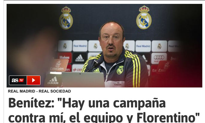 Benitez attacca la stampa spagnola: «C’è una campagna contro di me, il Real e Florentino Perez»