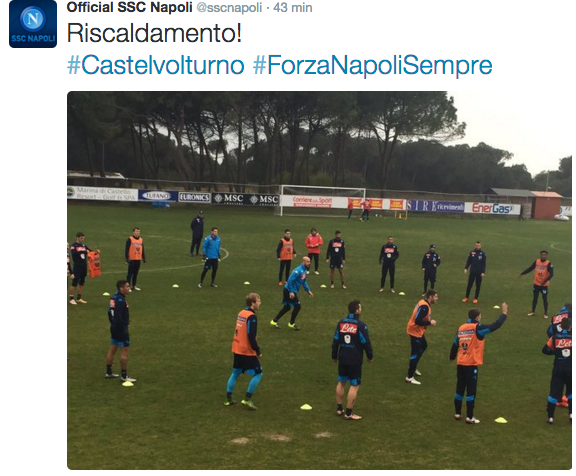 Allenamento del Napoli a Castelvolturno