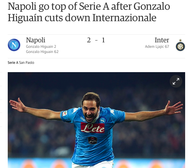 Persino il New York Times celebra il Napoli del “lunatico” Higuain