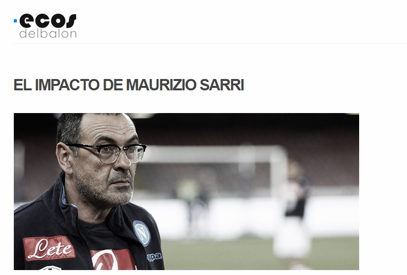 L’impatto di Sarri secondo L’Ecos del Balon: «Con lui, la maggior parte dei giocatori sono migliorati»