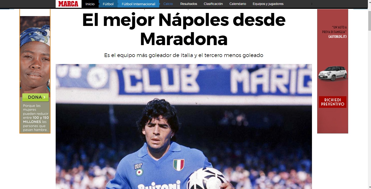 Per Marca questo è «Il Napoli migliore dai tempi di Maradona»