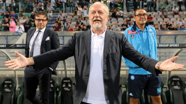 De Laurentiis: «Applausi alla squadra, Sarri è un grande allenatore. I giornali del nord contro il Napoli»