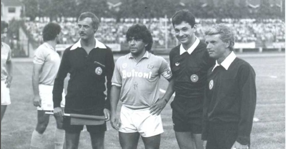 Domani sera Trento-Napoli. Nel 1987 Maradona segnò dopo una marcatura asfissiante