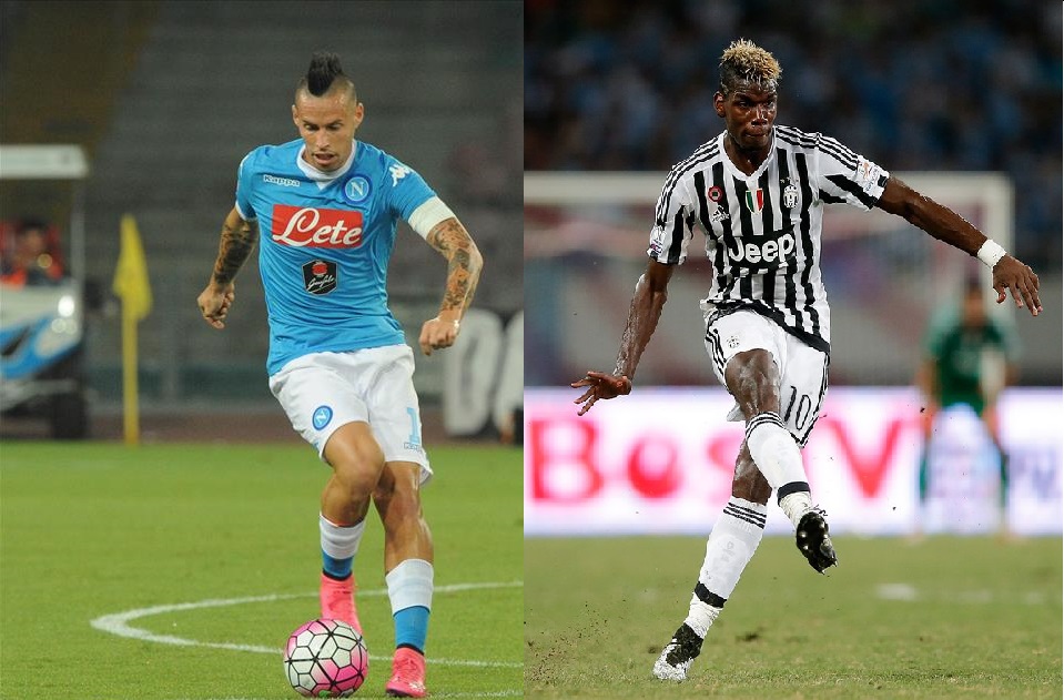 Hamsik e Pogba, il duello a centrocampo: lo slovacco è il faro del Napoli, il francese è un bellissimo lusso per la Juventus