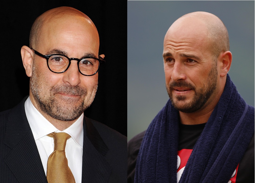 Pepe, dimmi che non sei tu. Dimmi che quello vestito fluorescente è Stanley Tucci!