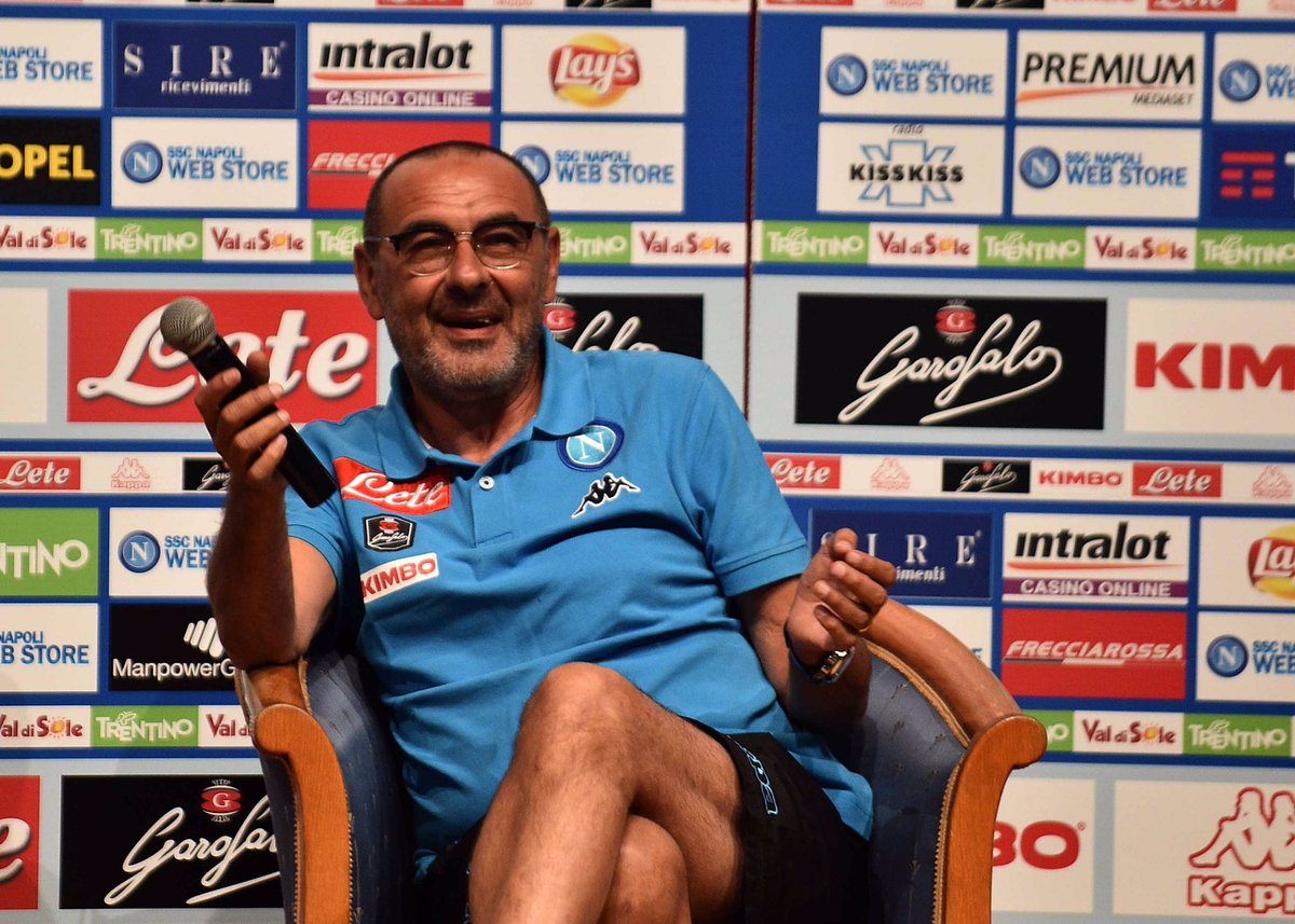 Sarri: «Scudetto? È una cazzata credere che siamo favoriti. Non sarà una disgrazia se non passiamo il preliminare. Mi fido di Reina al 101%»