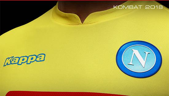 Il second kit del Napoli 2017/2018: il completo è interamente giallo