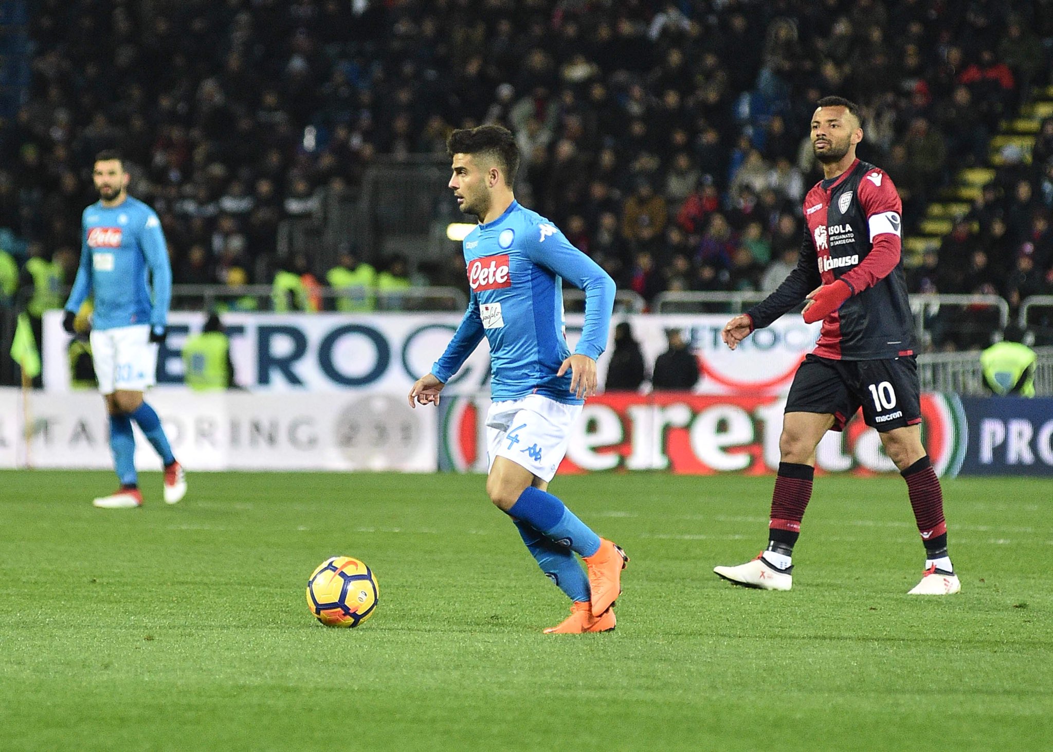 Cagliari-Napoli 0-5, la festa del gol: Callejon, Mertens, Hamsik, Insigne e Mario Rui