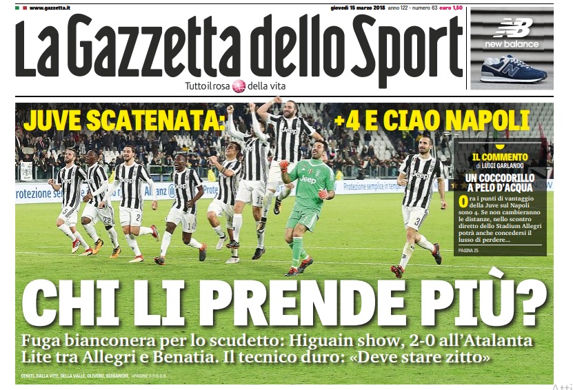 Cara Gazzetta, guarda che il campionato non è finito