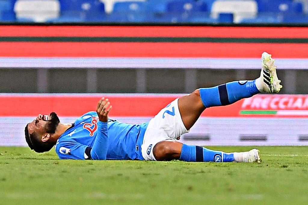 Il Napoli: Insigne, sospetto stiramento alla coscia sinistra