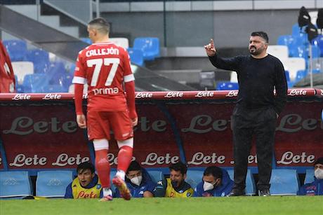 Chissà Callejon cosa avrà pensato guardando l’azione del taglio di Insigne per Lozano