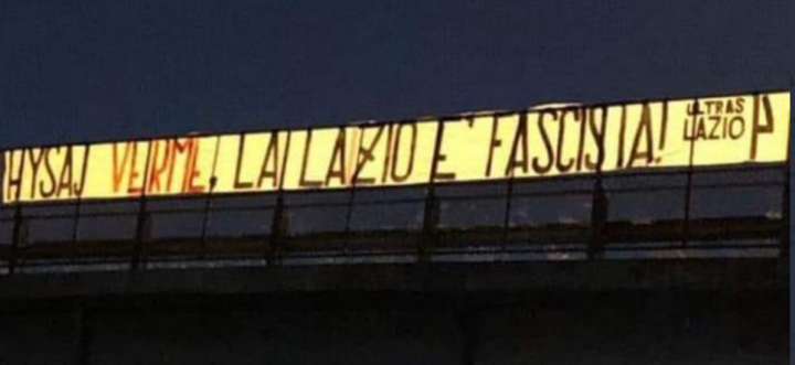 striscione contro hysaj