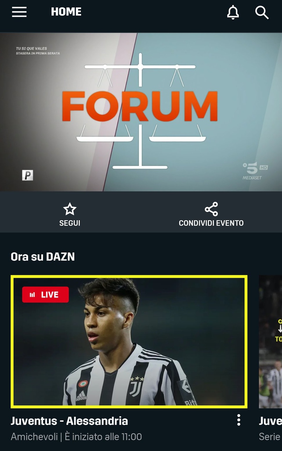 Forum al posto dell’amichevole della Juve, Dazn: «Errore di El Towers, che distribuisce il segnale»