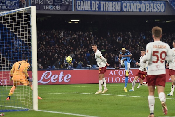 Per la Lega Serie A il gol di Osimhen alla Roma è il più bello di gennaio