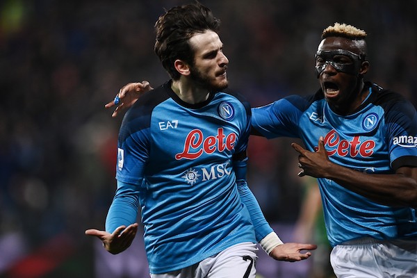 Sassuolo-Napoli 0-2, pagelle / Kvara e Osimhen due supereroi che fanno innamorare i bambini