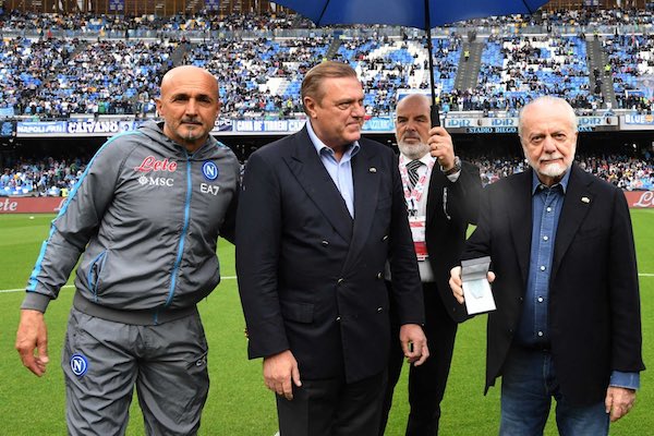 Il Napoli su Twitter pubblica la foto di Spalletti e De Laurentiis