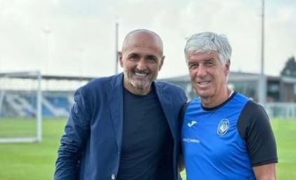 Spalletti assiste all’allenamento dell’Atalanta e incontra Gasperini