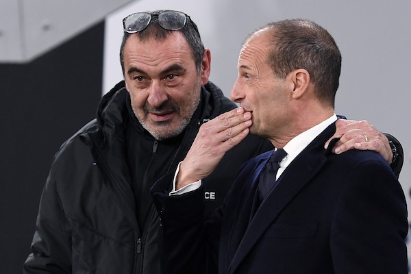 Allegri è in media retrocessione da due mesi e fa il risentito. Sarri si è dimesso per molto meno