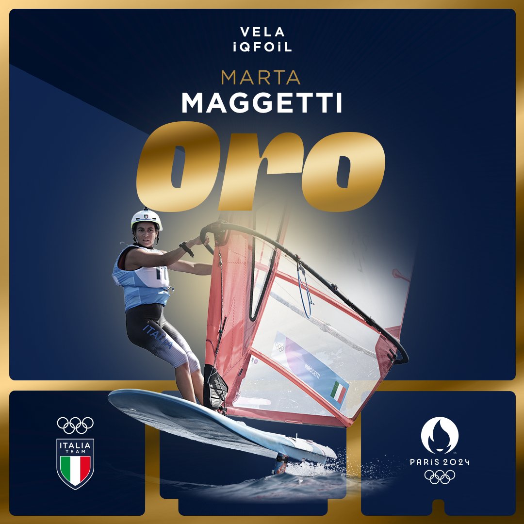 Dal mare arriva la sesta medaglia d’oro per l’Italia con Maggetti nella vela