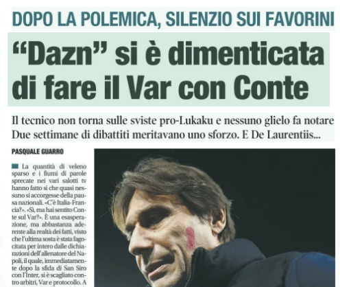 Libero su Conte Dazn Lukaku